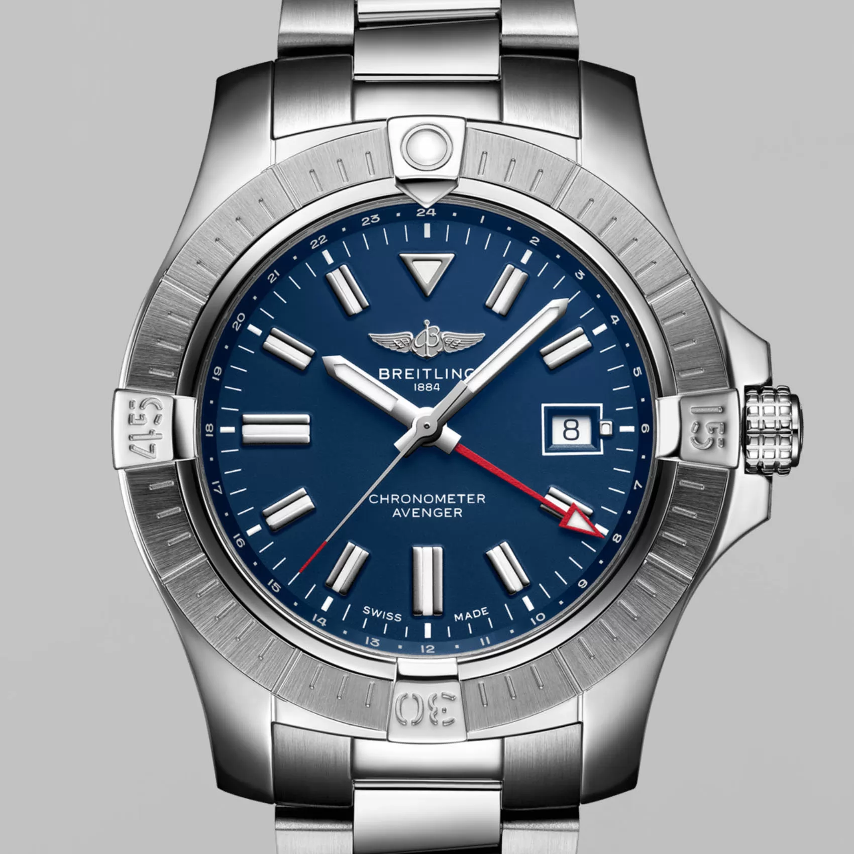 Avenger Automatic Stainless Steeel Blue GMT 45MM A32395101C1A1